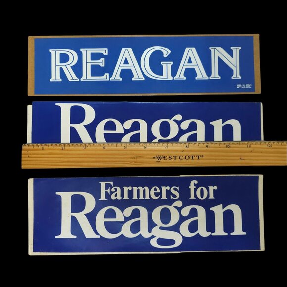 Farmers For Reagan For President 1980 Presidential Campaign Bumper Stickers NOS - Picture 4 of 7